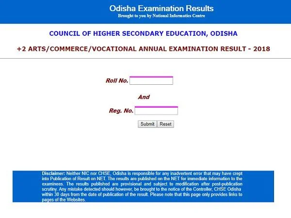 Odisha CHSE Plus Two Results 2019