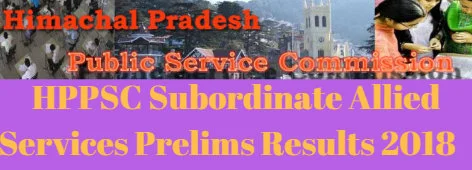 Himachal Pradesh Public Service Commission Subordinate Allied Services Result 2019