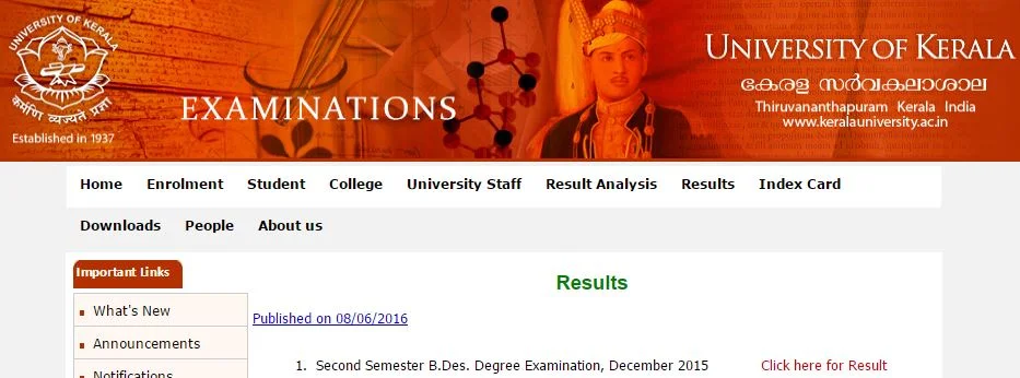University of Kerala 4th Sem B.Ed Degree Result 2019