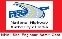 NHAI Site Engineer Hall Ticket 2019