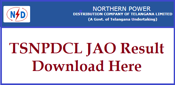 TSNPDCL JAO Results 2024, Jr Account Officer Cutoff Marks, Selected Candidates Merit List@tsnpdcl.in