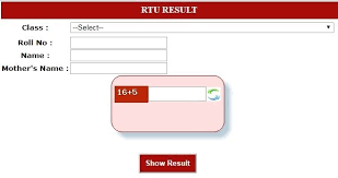 RTU B.Tech -Fourth Sem Result 2020