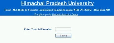 Himachal Pradesh University 3rd Sem Result 2019,