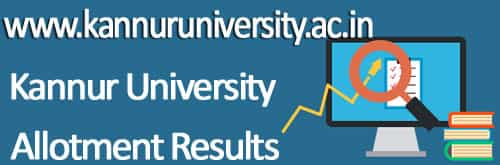 Kannur University first Allotment Results 2019