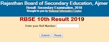 RBSE 10th Results 2019 Name wise