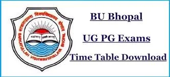 Barkatullah University 4th Sem Time Table 2019 -BU Bhopal BBA Bcom Bsc Date sheet