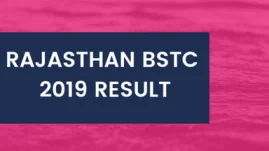 Rajasthan DIET BSTC 1st Year Results 2019 Date Name wise यहां देखें