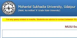 MLSU 1st, 2nd, 3rd Year : Mohanlal Sukhadia University Results