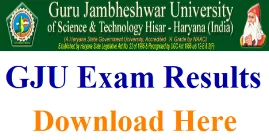 Guru Jambheshwar University (GJU) Results 2019