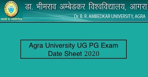 Agra University Re Exam Date Sheet 2019
