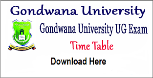 Gondwana University Winter Time Table 2019