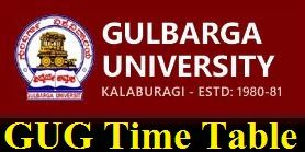 Gulbarga University Time Table 2019