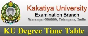 Kakatiya University Exam Time Table 2019