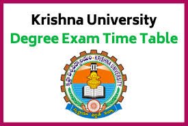 Krishna University 1st, 3rd, 5th Sem (CBCS) Time Table 2019