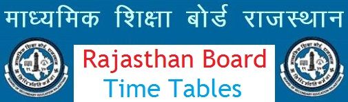 Rajasthan Board 5th Time Table 2020
