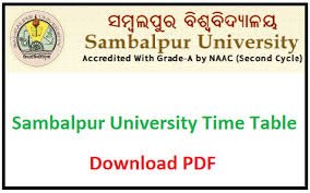 Sambalpur University Time Table