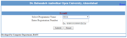 Dr. Babasaheb Ambedkar Open University Result