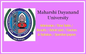 Maharshi Dayanand University Time Table