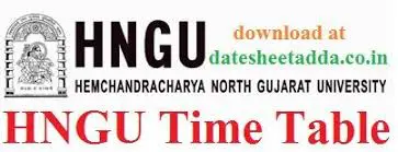 HNGU Time table