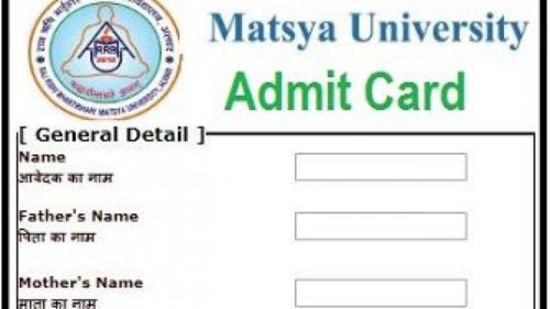 Matsya University Admit Card 2020