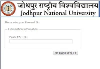 Jodhpur National University Result
