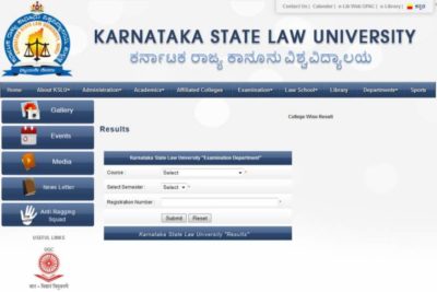 Karnataka State Law University Result