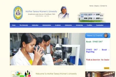 Mother Teresa University Result