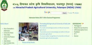 Palampur Agricultural University Result