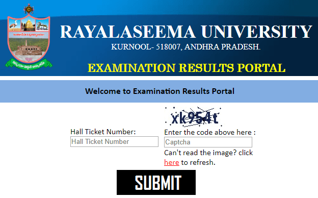 Rayalaseema University Result
