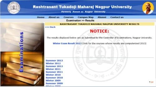 rashtrasant tukadoji maharaj nagpur university result