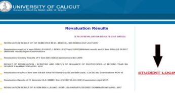 Calicut University Revaluation Results 2020