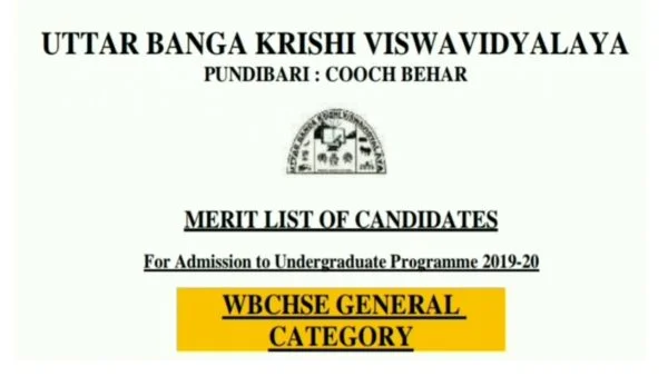 Uttar Banga Krishi Viswavidyalaya Result