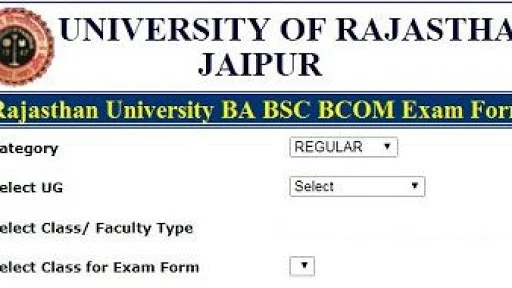 Rajasthan University online form