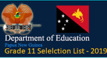 Png Grade 11 Selection List 2022 For Southern Momase Island Region